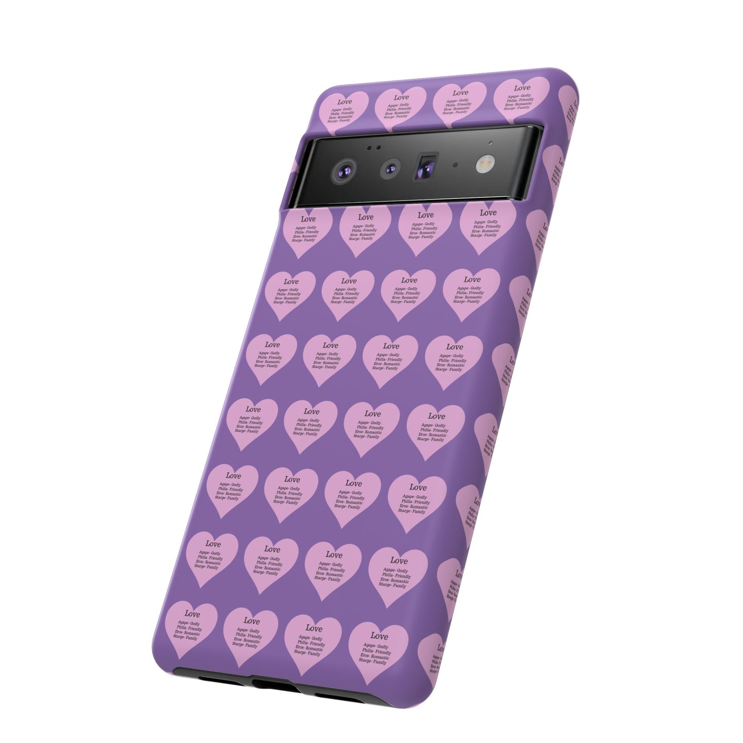 Hearts-A-Flutter Phone Case (iPhone, Google Pixel)(Light purple)