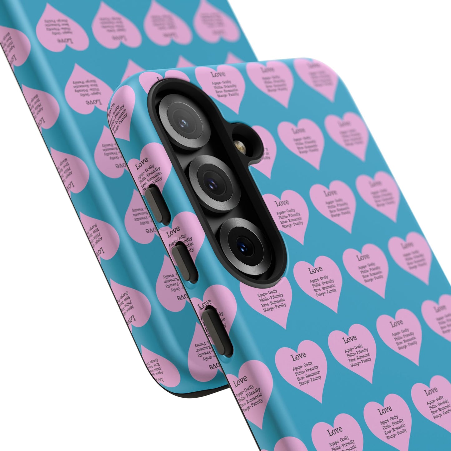 Hearts-A-Flutter Phone Case (Samsung)(Turquoise)