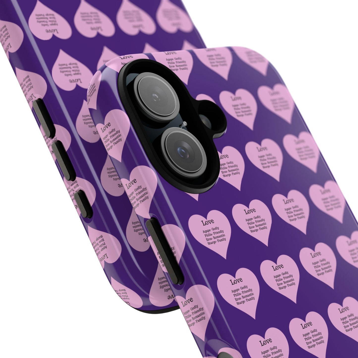 Hearts-A-Flutter Phone Case (iPhone, Google Pixel)(Purple)