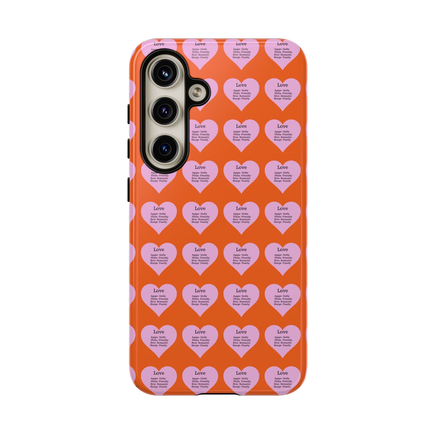 Hearts-A-Flutter Phone Case (Samsung)(Orange)