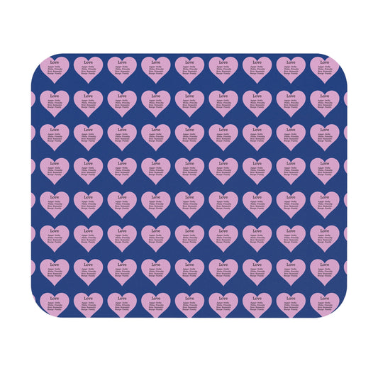 The Four Loves Mouse Pad Pattern Look (Dark blue)