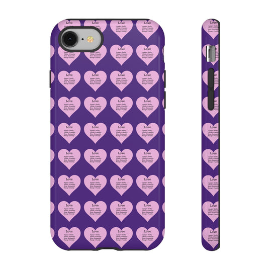 Hearts-A-Flutter Phone Case (iPhone, Google Pixel)(Purple)