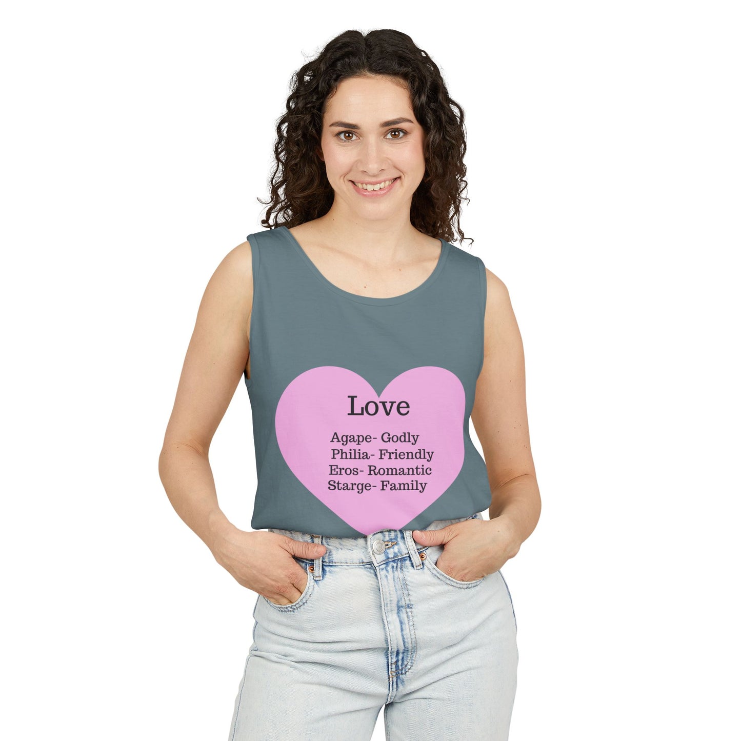 Unisex "Love" Definitions Garment-Dyed Tank Top