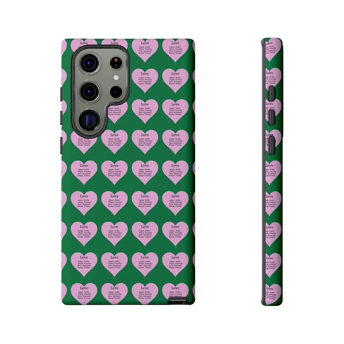 Hearts-A-Flutter Phone Case (Samsung)(Dark green)