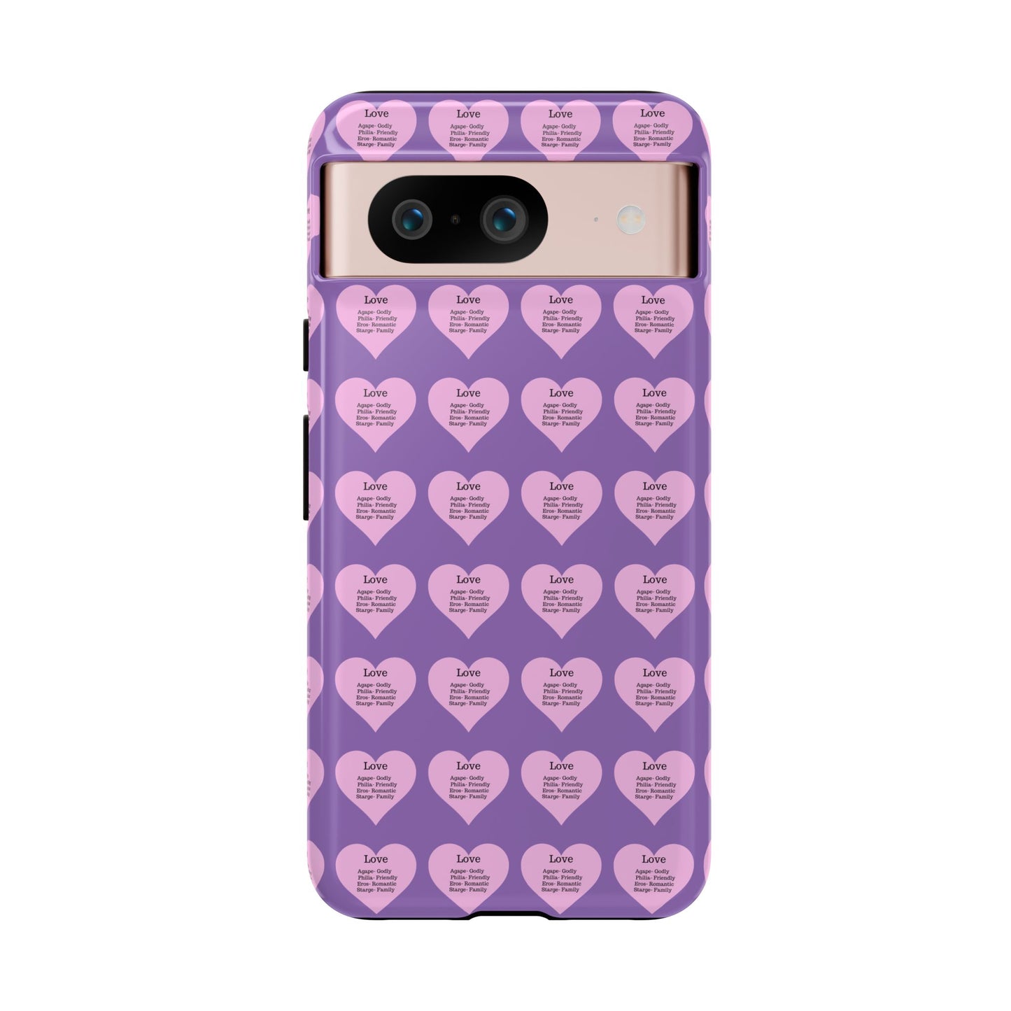 Hearts-A-Flutter Phone Case (iPhone, Google Pixel)(Light purple)