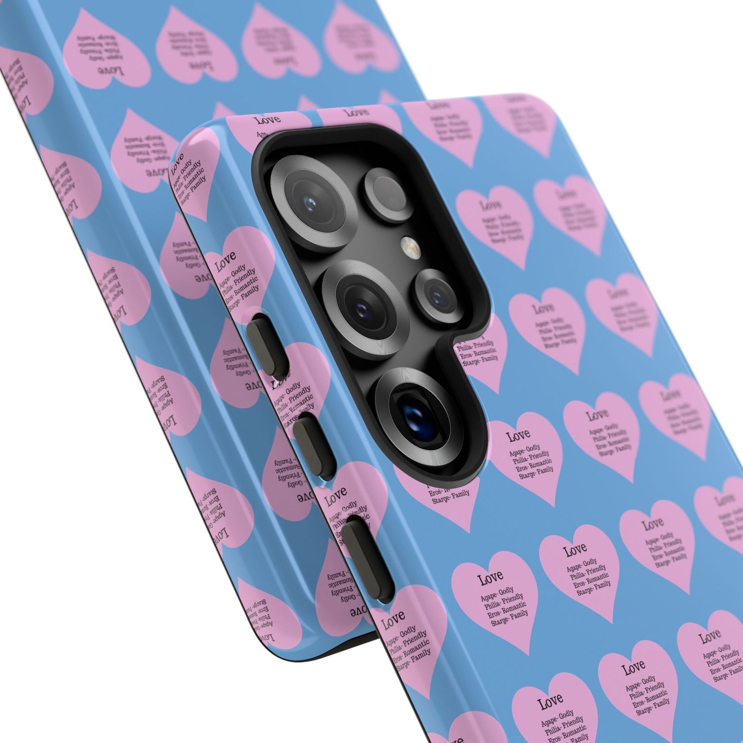 Hearts-A-Flutter Phone Case (Samsung)(Light blue)