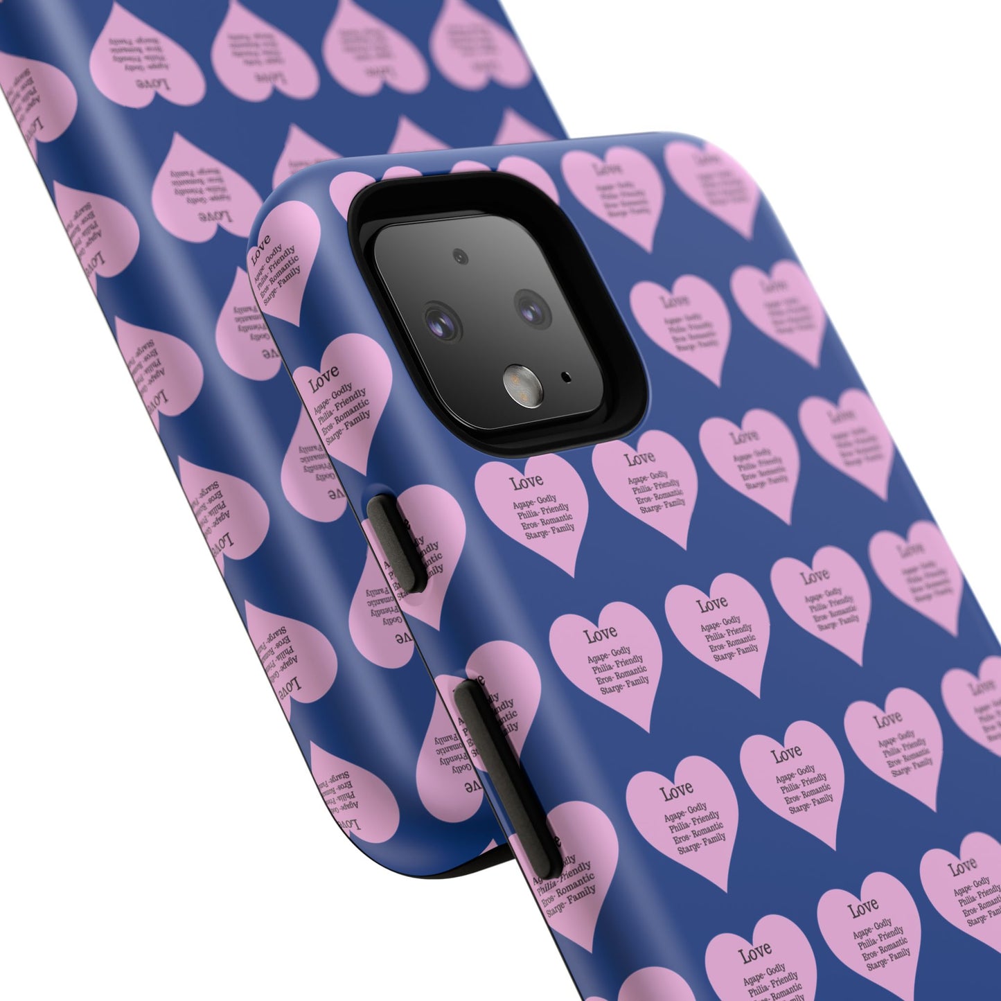 Hearts-A-Flutter Phone Case (iPhone, Google Pixel)(Dark blue)