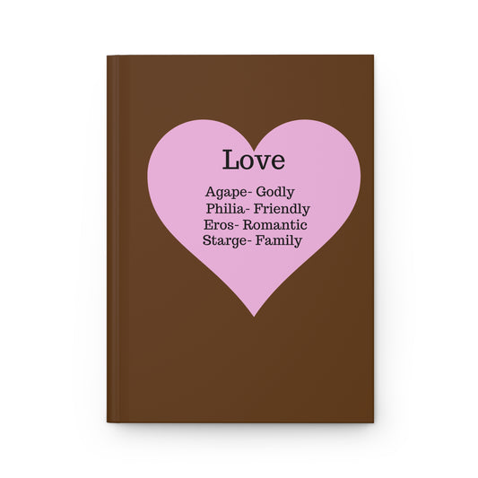 Charming Heart Hardcover Journal - Lined Pages (Brown)