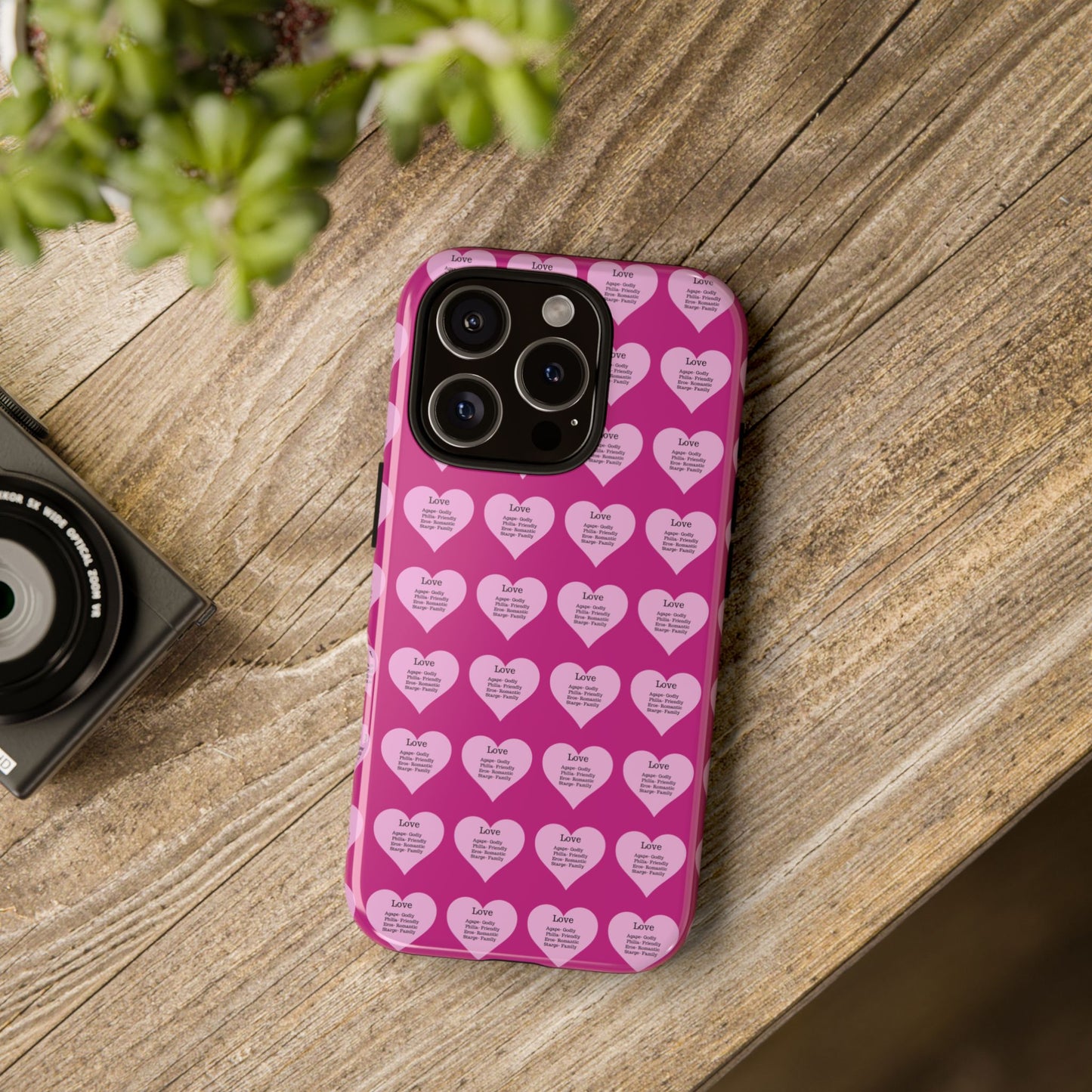Hearts-A-Flutter Phone Case (iPhone, Google Pixel)(Pink)