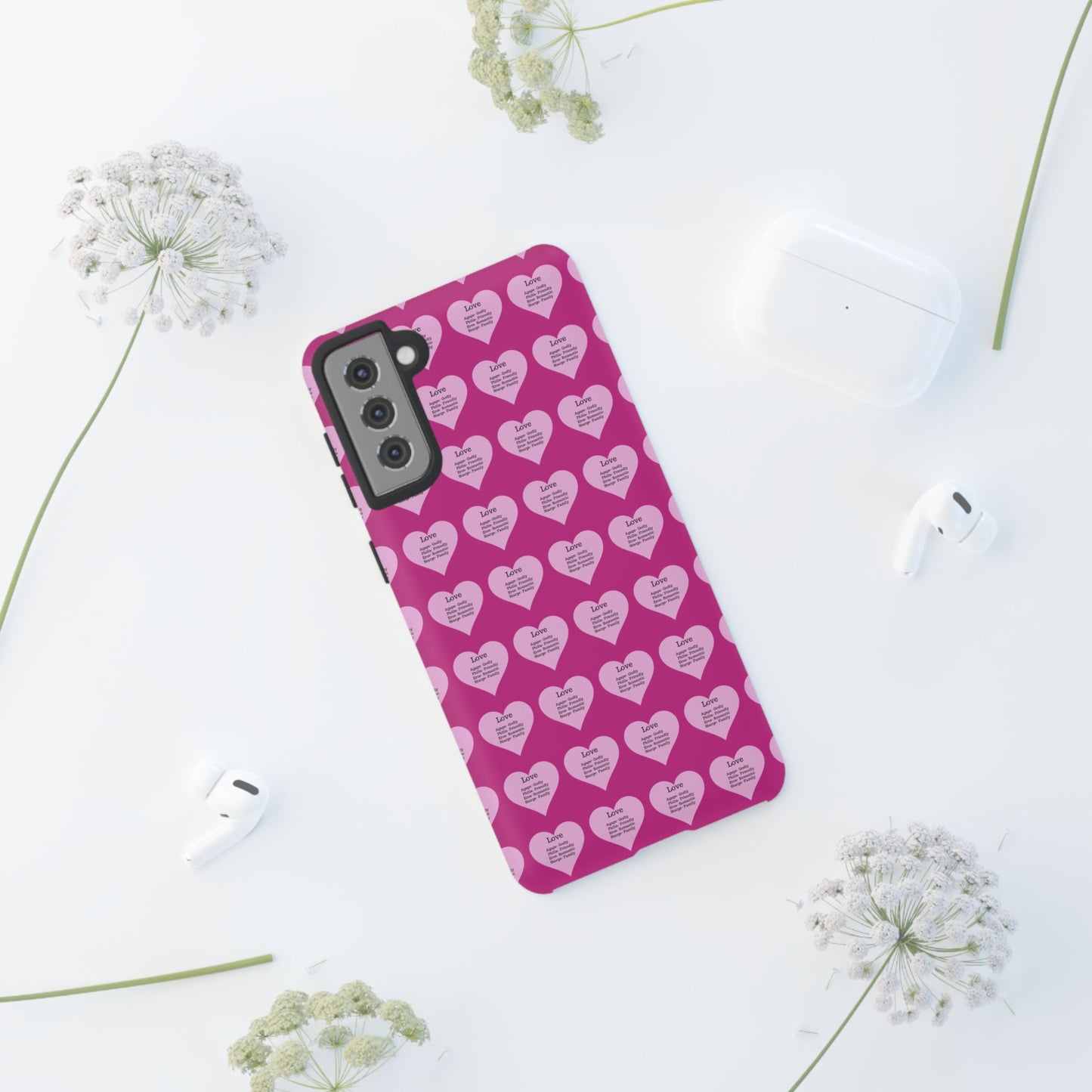 Hearts-A-Flutter Phone Case (Samsung)(Pink)