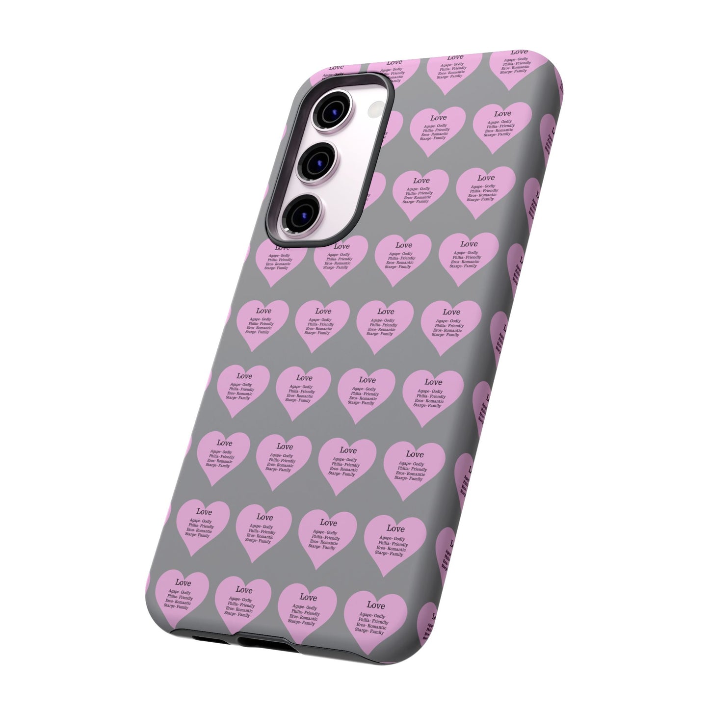 Hearts-A-Flutter Phone Case (Samsung)(Grey)