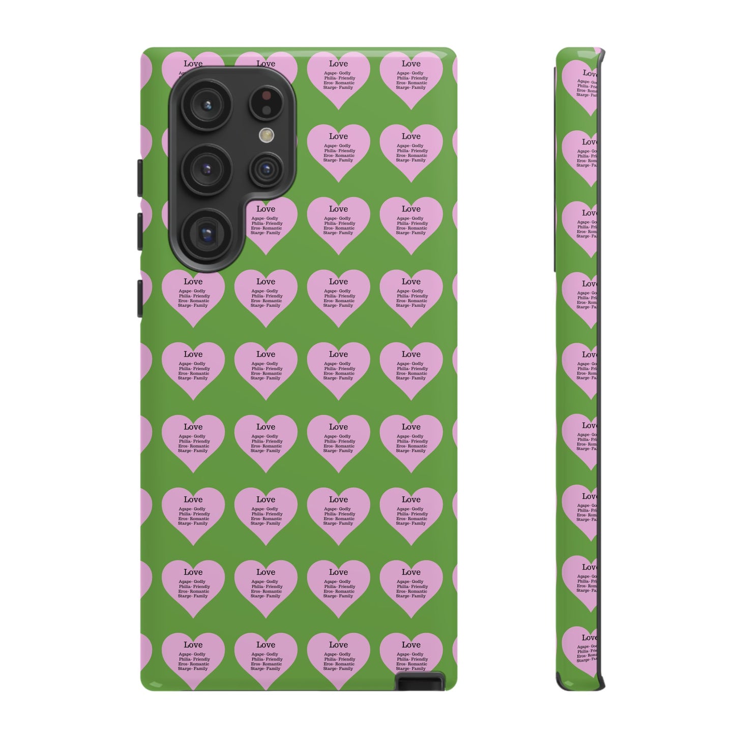Hearts-A-Flutter Phone Case (Samsung)(Green)