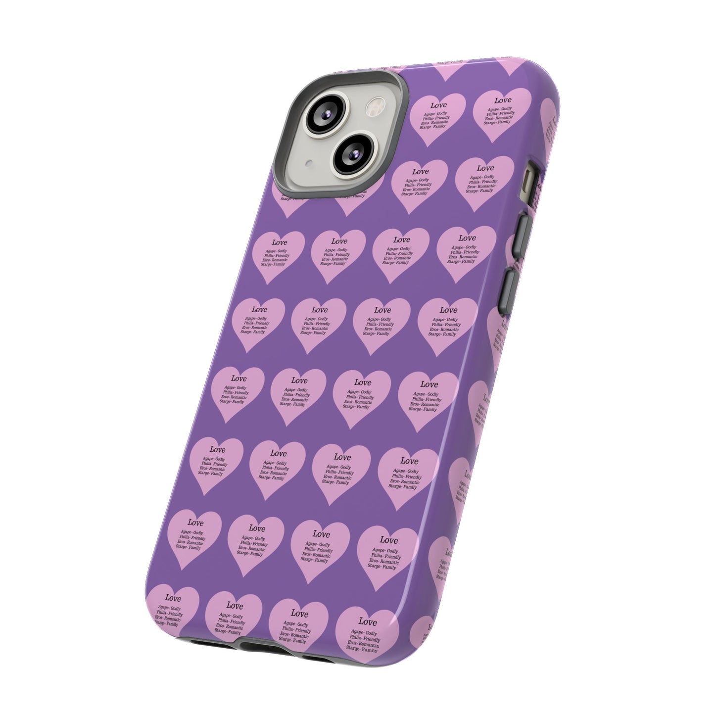 Hearts-A-Flutter Phone Case (iPhone, Google Pixel)(Light purple)