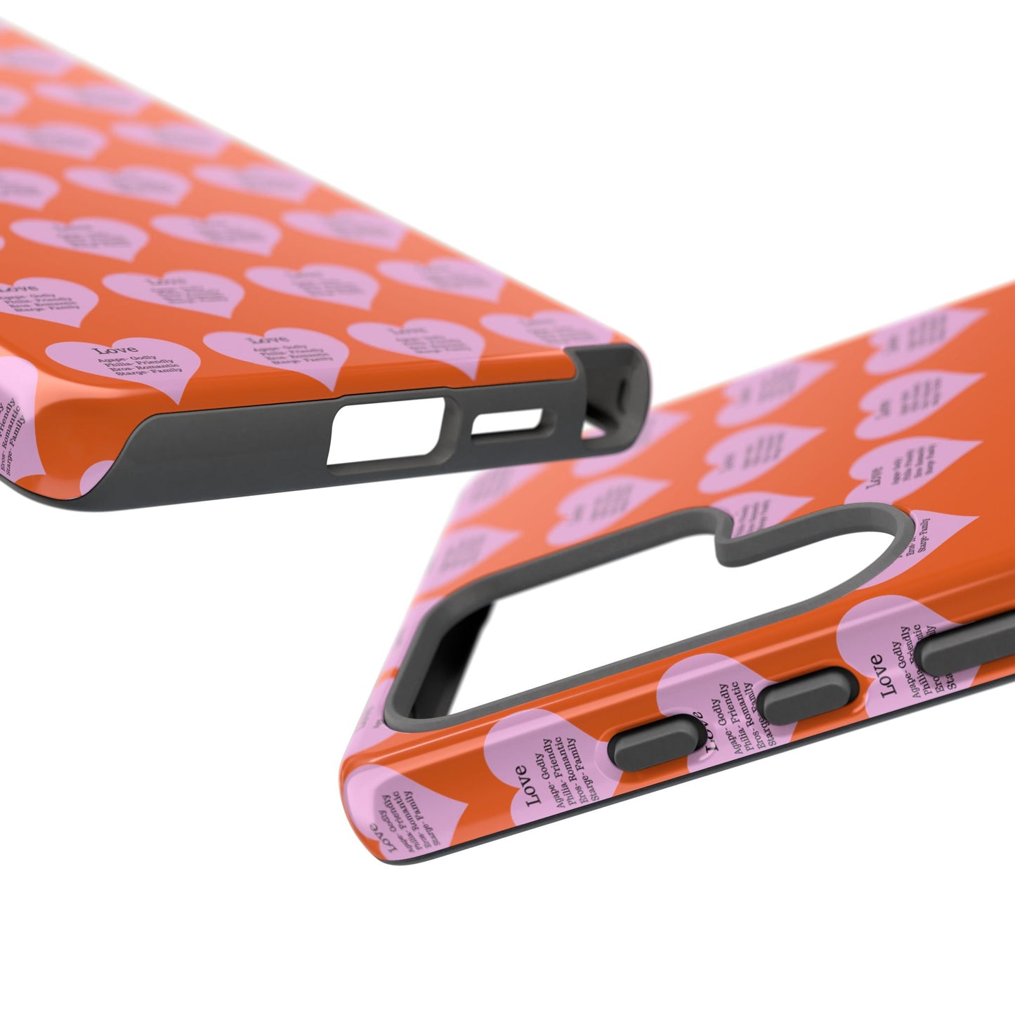 Hearts-A-Flutter Phone Case (Samsung)(Orange)