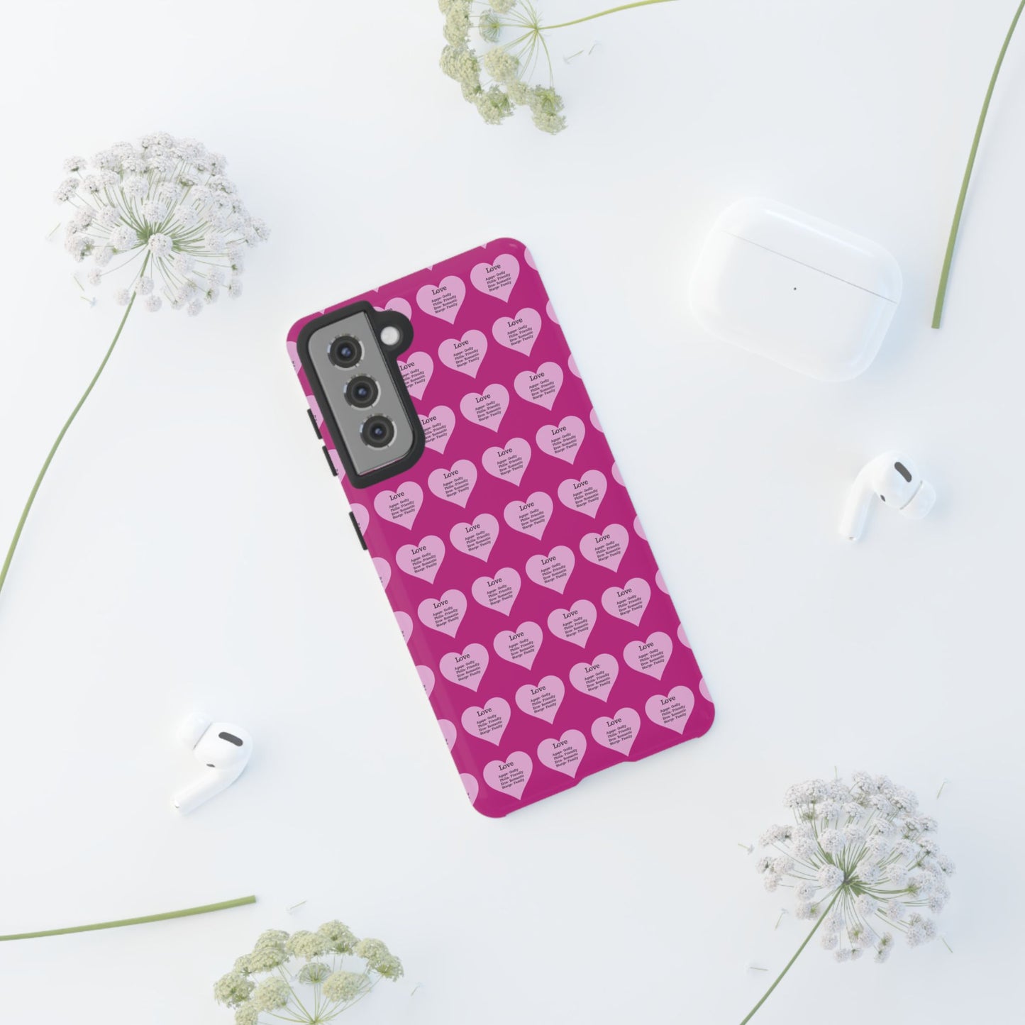 Hearts-A-Flutter Phone Case (Samsung)(Pink)