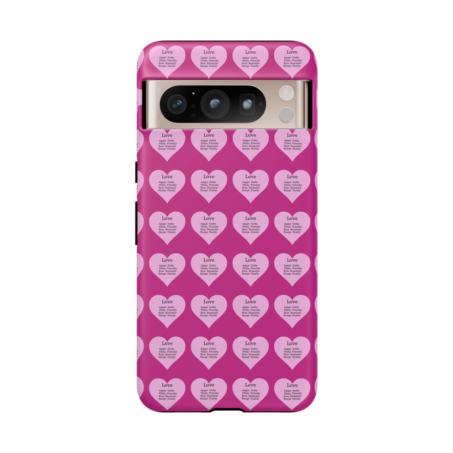 Hearts-A-Flutter Phone Case (iPhone, Google Pixel)(Pink)