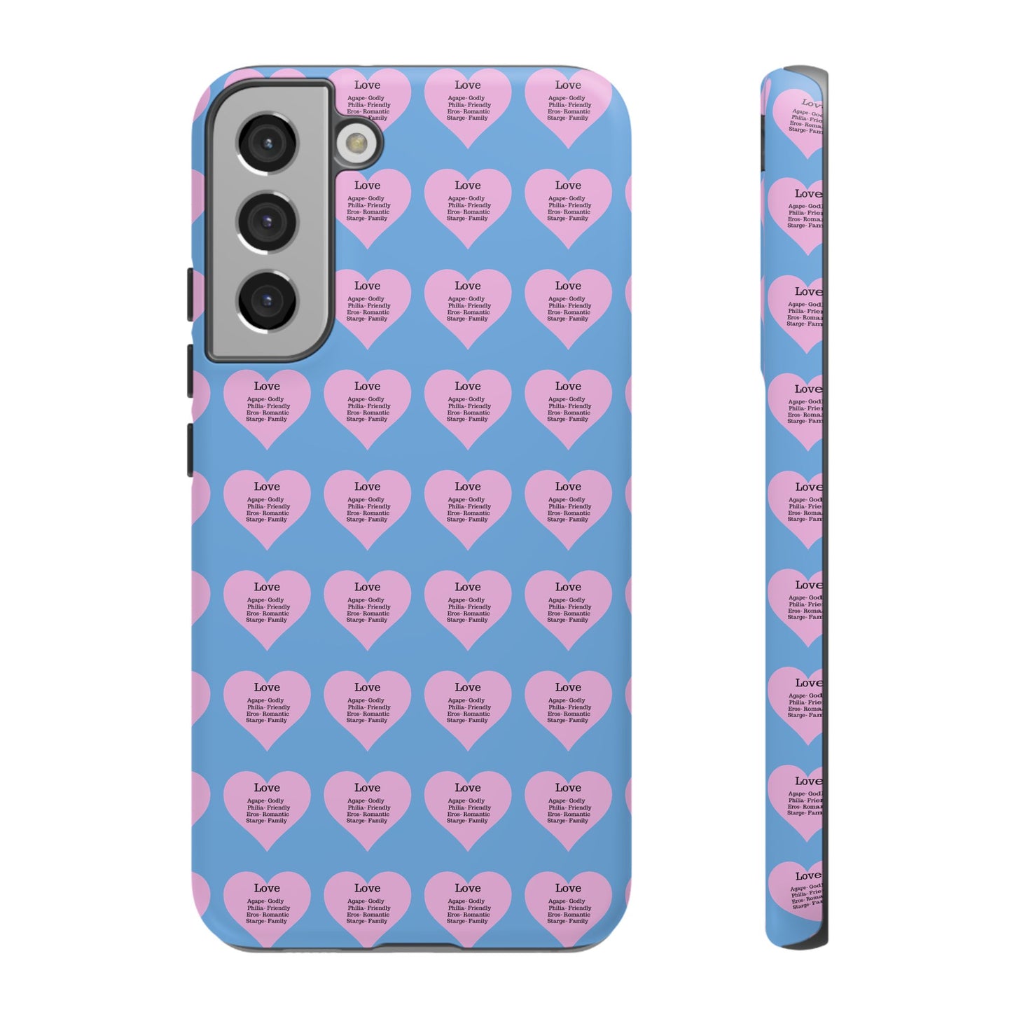 Hearts-A-Flutter Phone Case (Samsung)(Light blue)