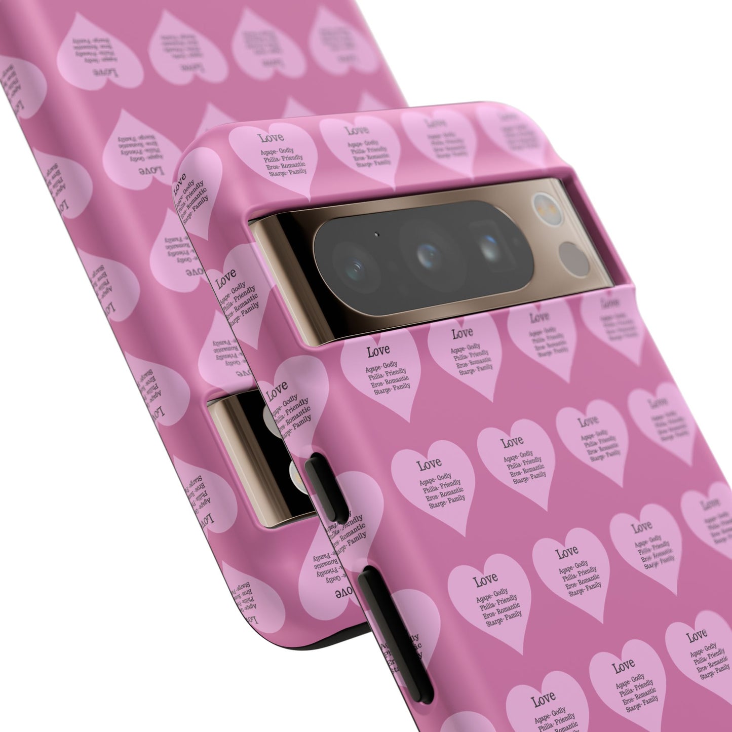 Hearts-A-Flutter Phone Case (iPhone, Google Pixel)(Light pink)