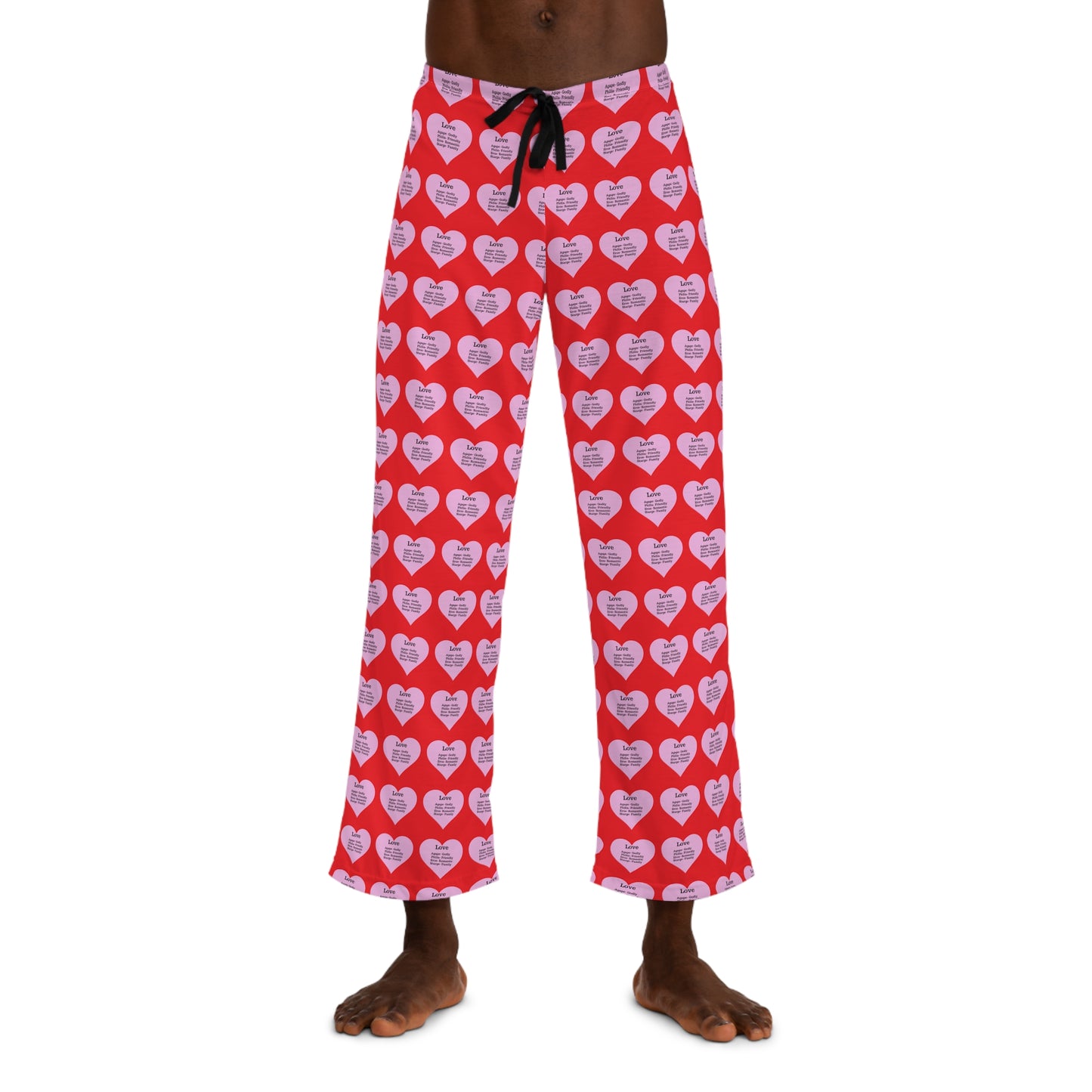 Men's All-Over Print Pajama Pants (Red)