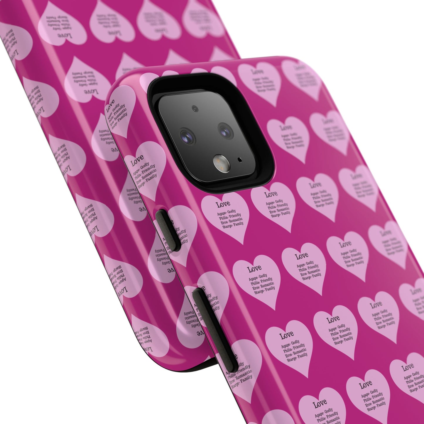 Hearts-A-Flutter Phone Case (iPhone, Google Pixel)(Pink)