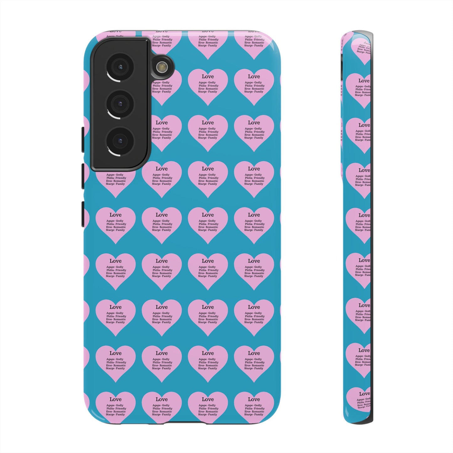 Hearts-A-Flutter Phone Case (Samsung)(Turquoise)