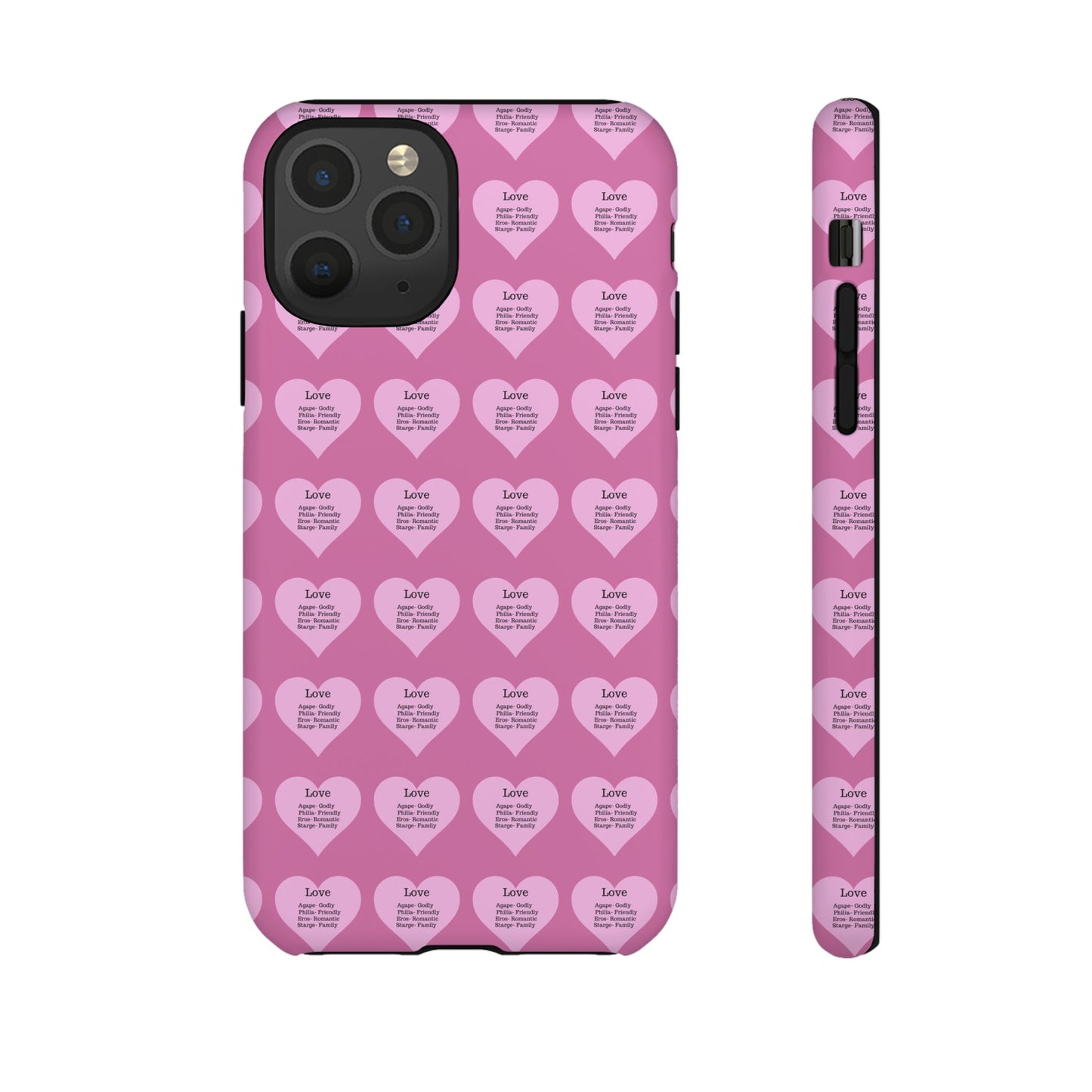 Hearts-A-Flutter Phone Case (iPhone, Google Pixel)(Light pink)