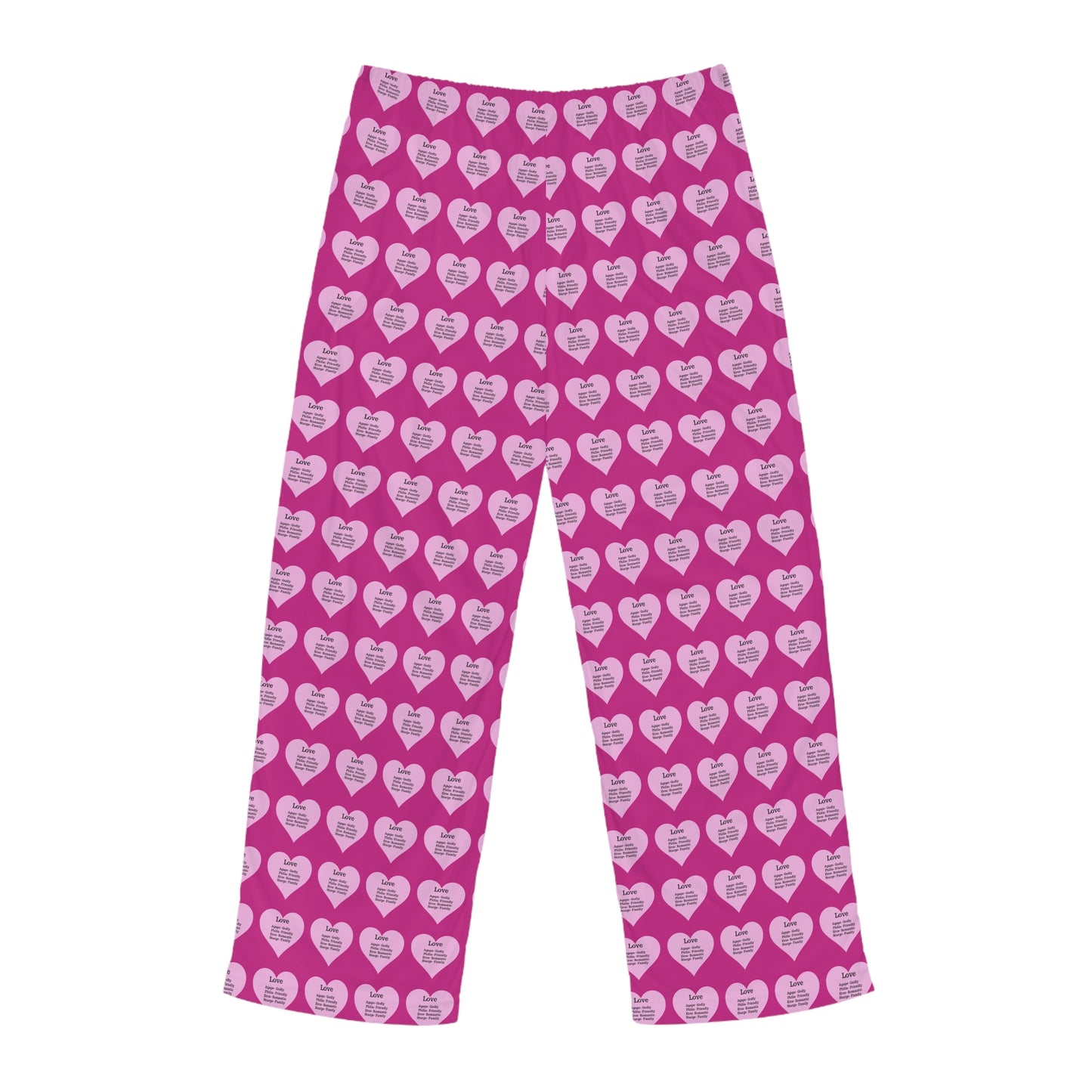 Men's All-Over Print Pajama Pants (Pink)
