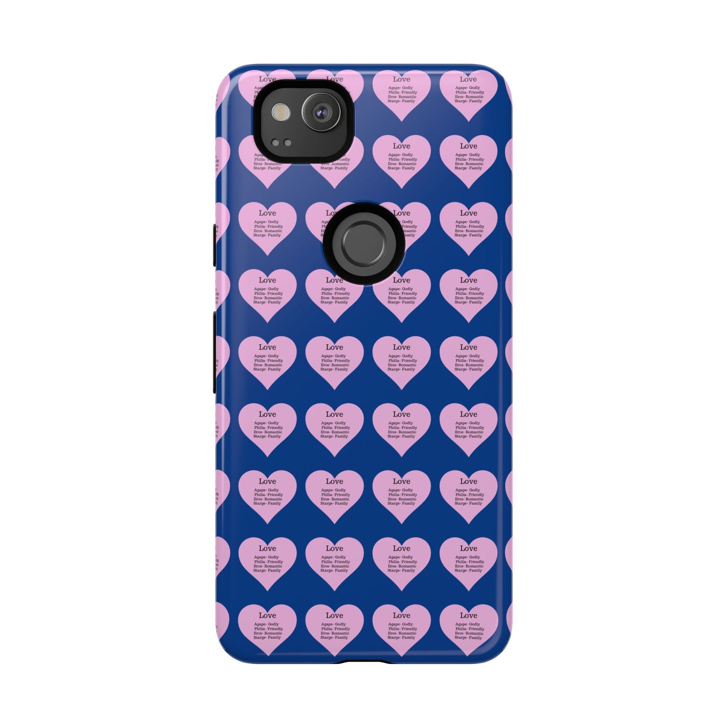 Hearts-A-Flutter Phone Case (iPhone, Google Pixel)(Dark blue)