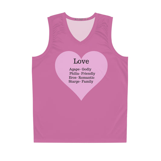 Love Heart Basketball Jersey (Light Pink)