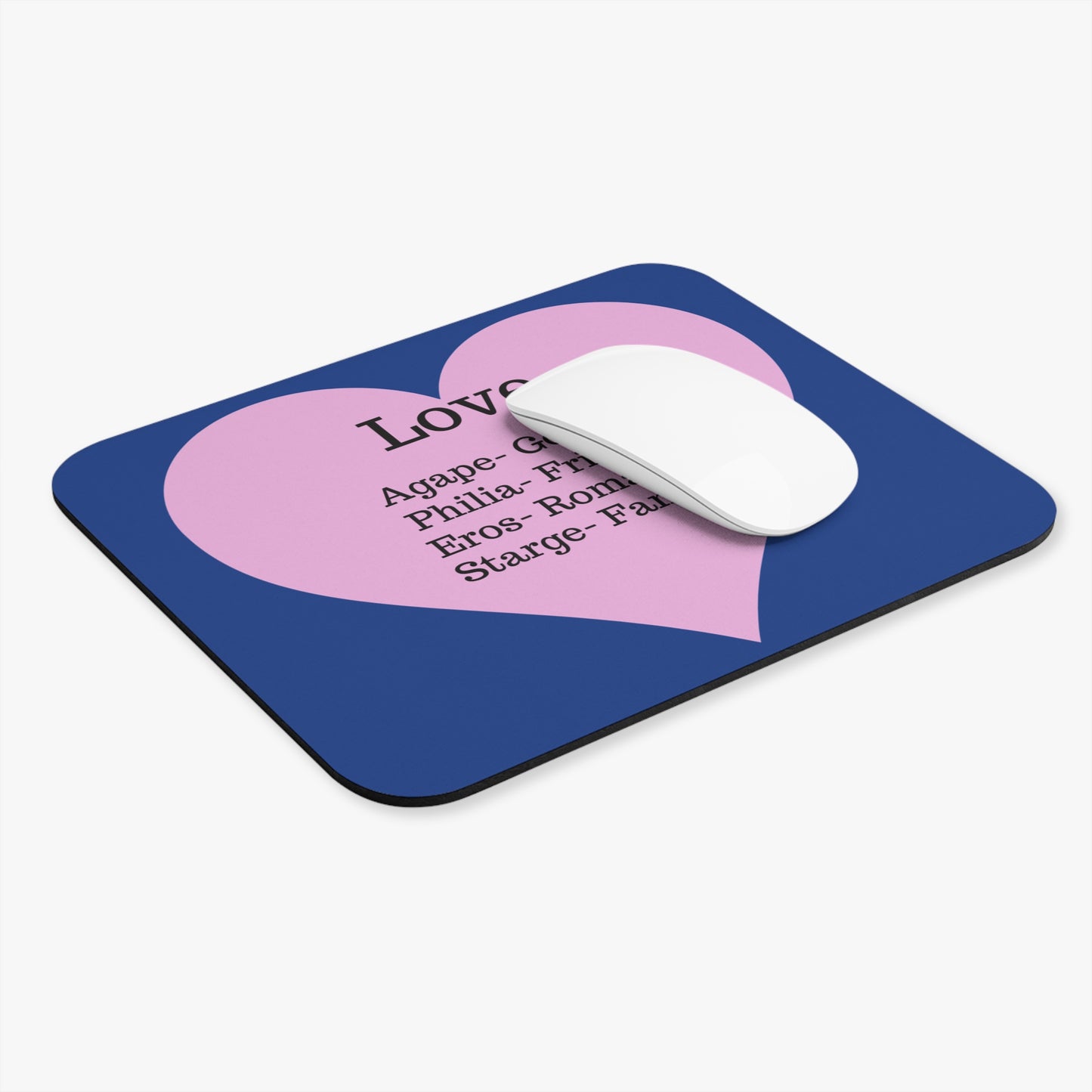 The Four Loves Mouse Pad (Dark blue)