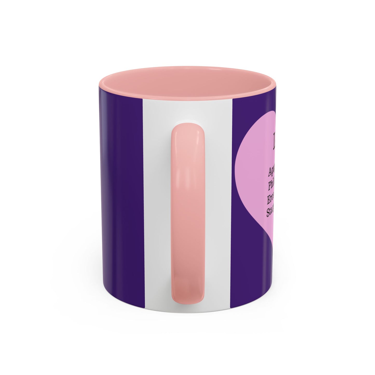 Charming Heart Accent Coffee Mug (Purple)