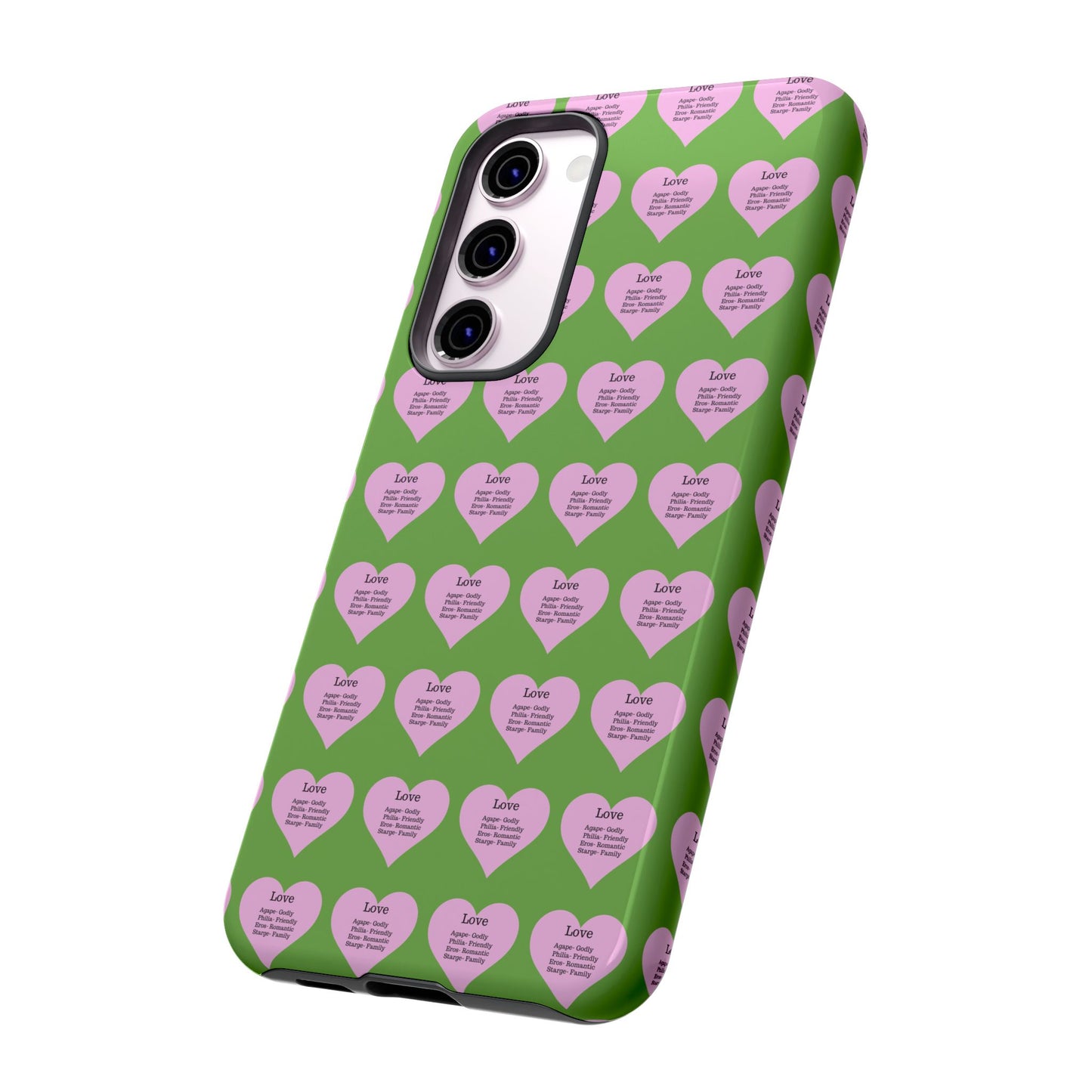 Hearts-A-Flutter Phone Case (Samsung)(Green)