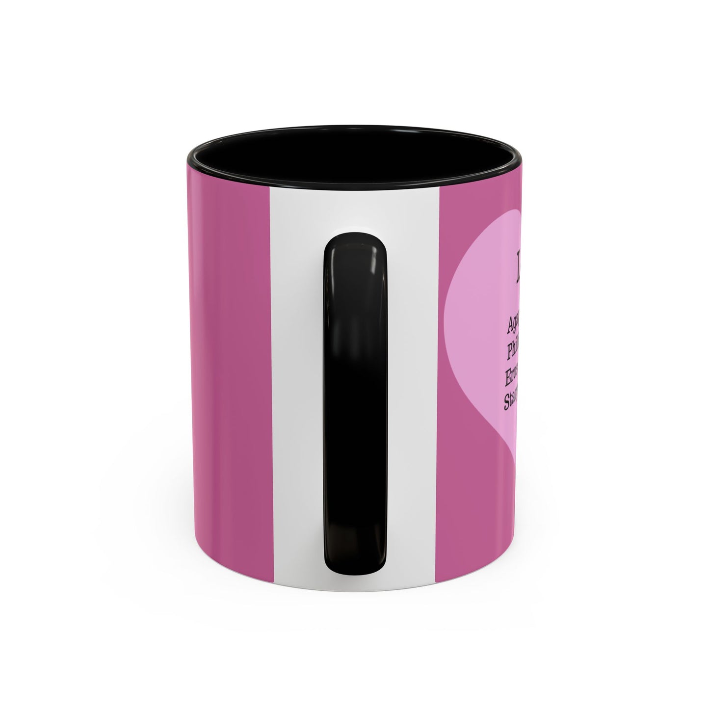 Charming Heart Accent Coffee Mug (Light pink)