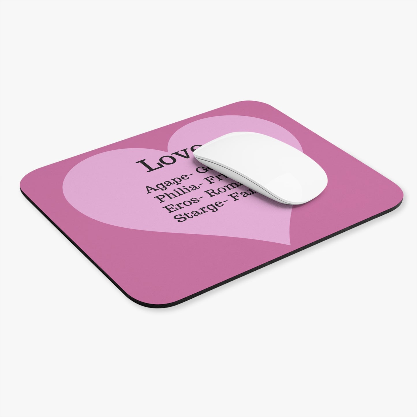 The Four Loves Mouse Pad (Light pink)