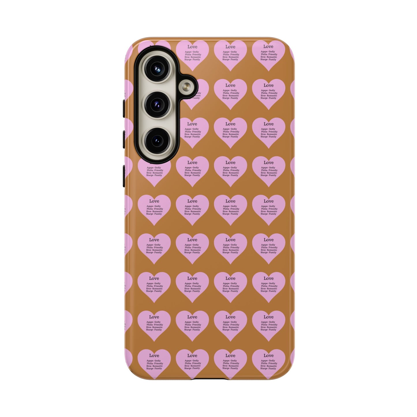 Hearts-A-Flutter Phone Case (Samsung)(Light brown)