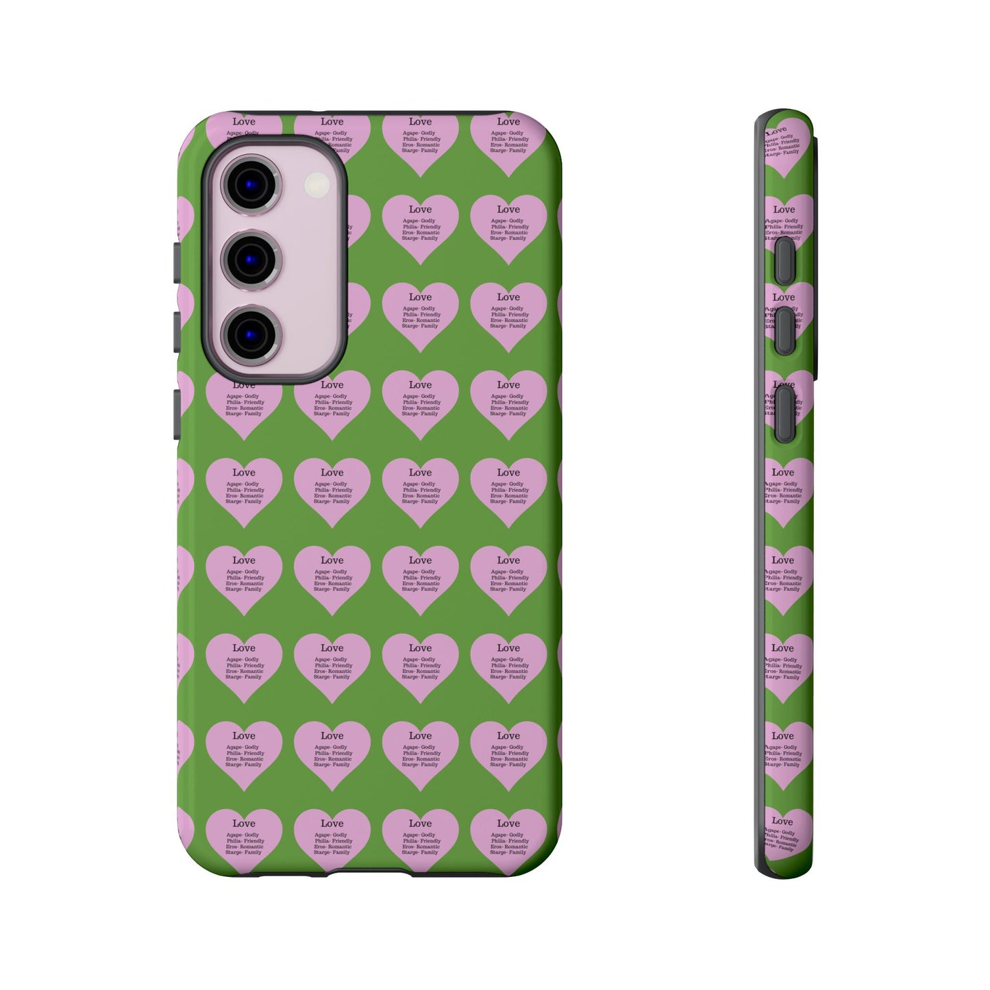 Hearts-A-Flutter Phone Case (Samsung)(Green)