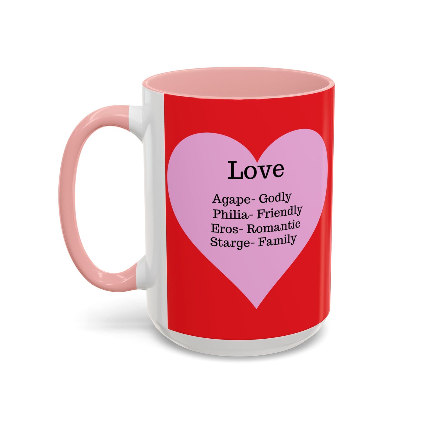 Charming Heart Accent Coffee Mug (Red)