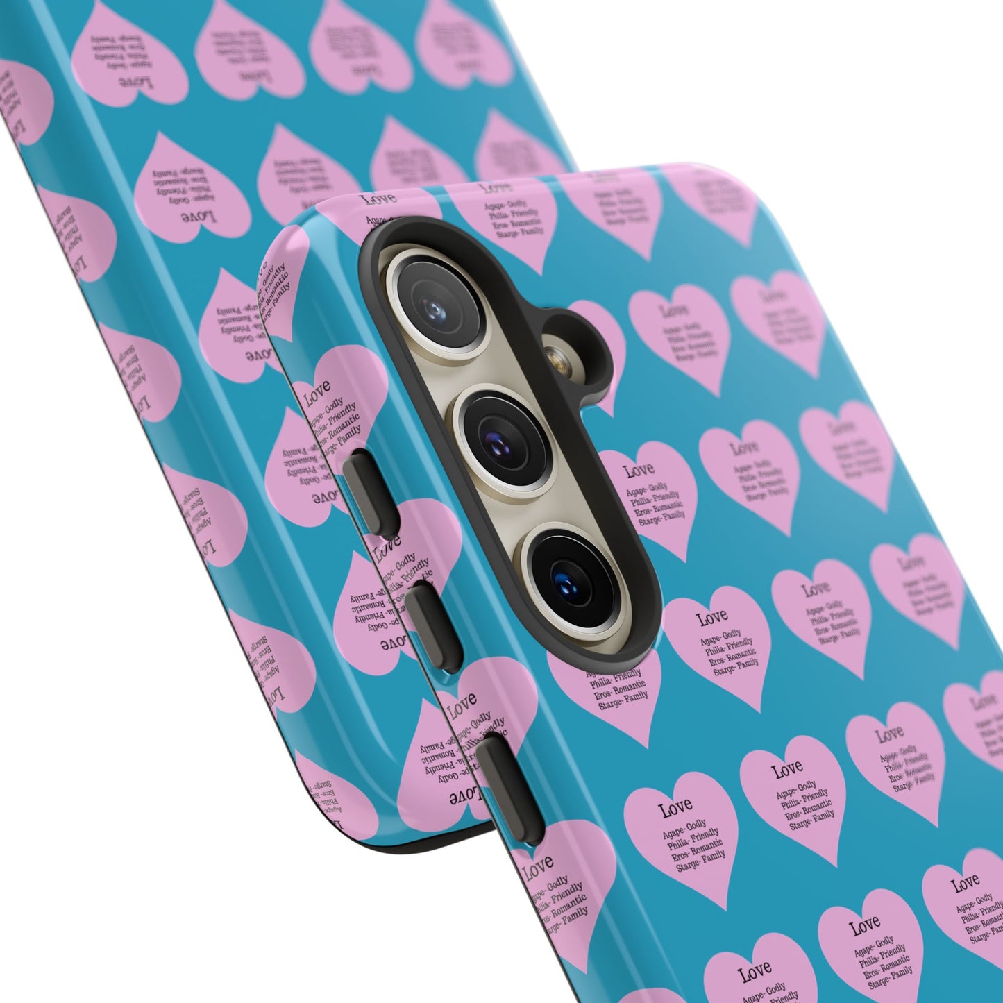 Hearts-A-Flutter Phone Case (Samsung)(Turquoise)