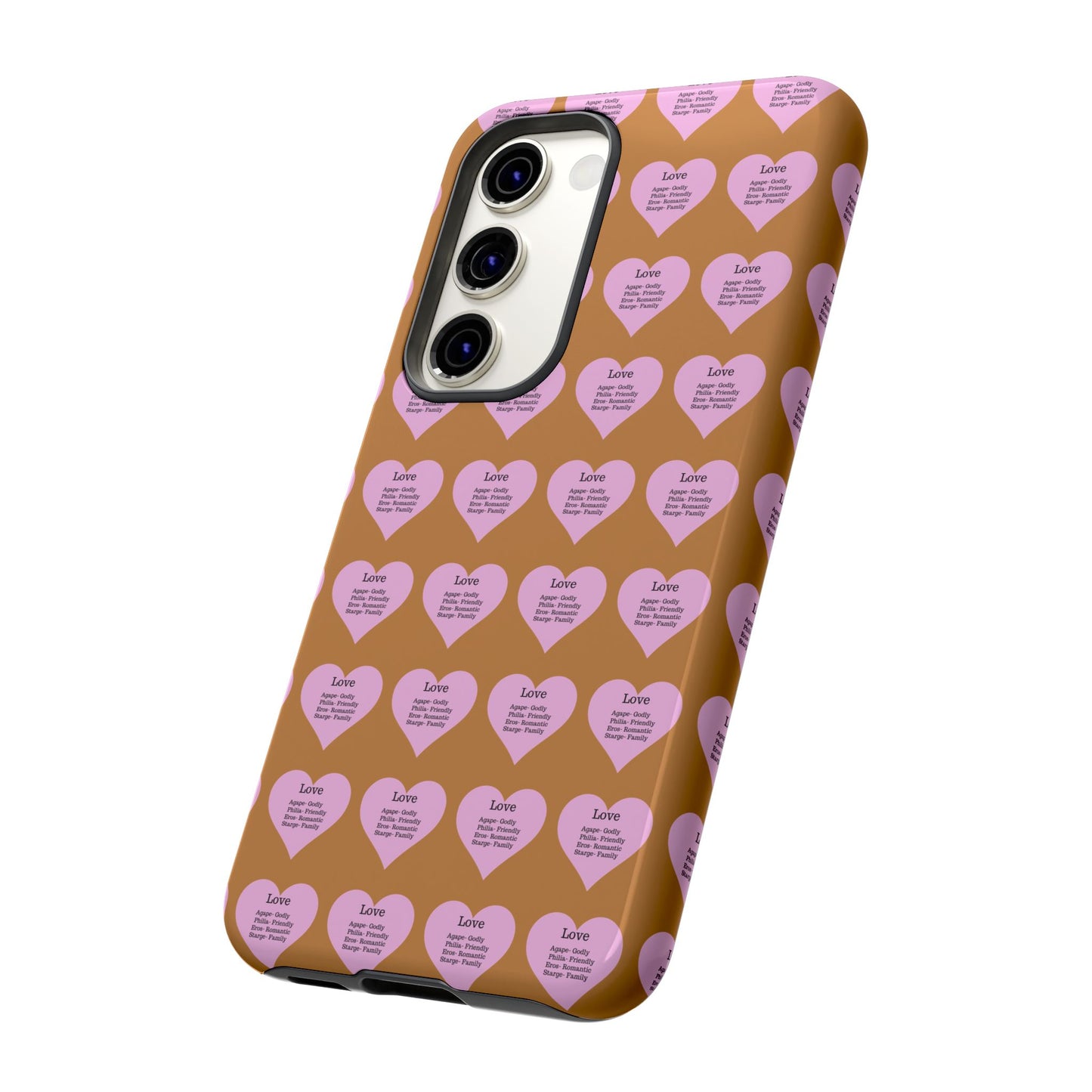Hearts-A-Flutter Phone Case (Samsung)(Light brown)