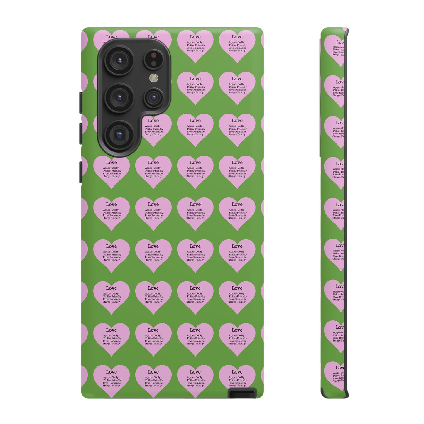 Hearts-A-Flutter Phone Case (Samsung)(Green)