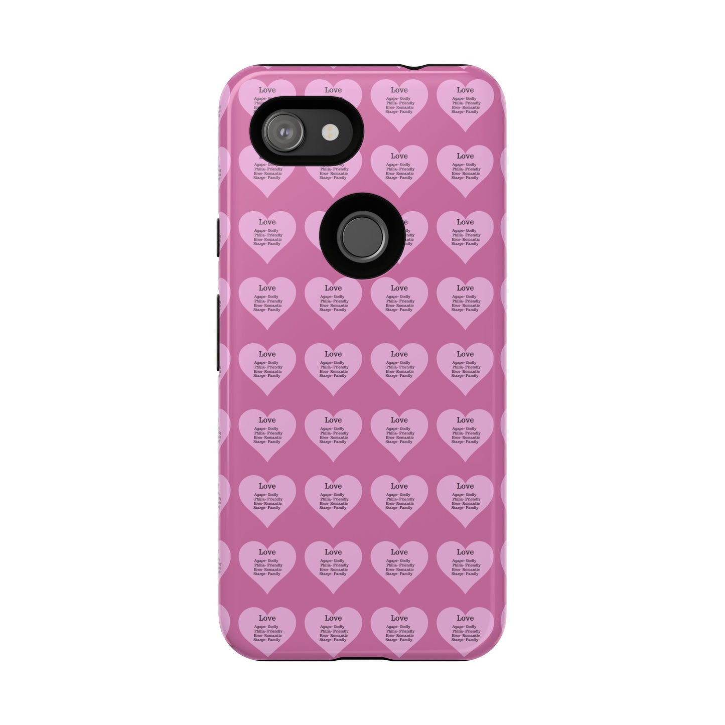 Hearts-A-Flutter Phone Case (iPhone, Google Pixel)(Light pink)