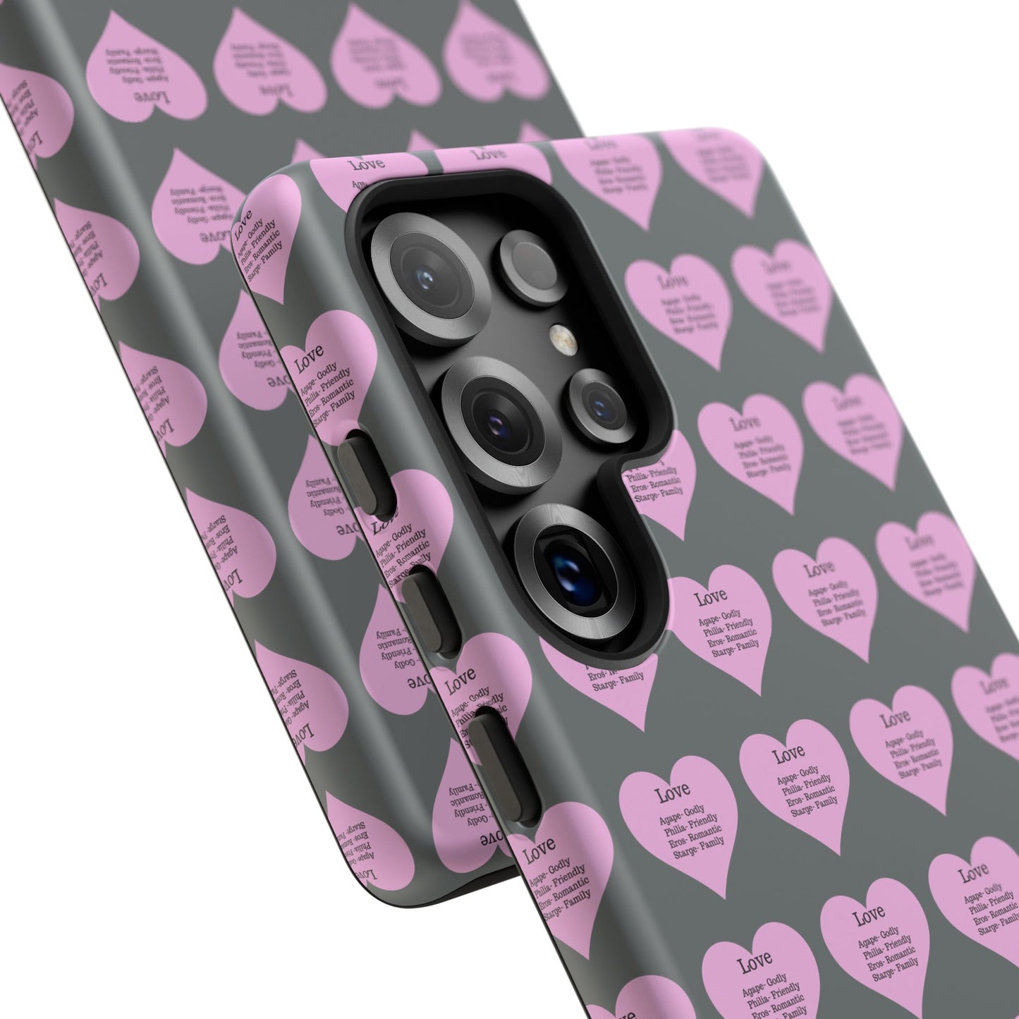 Hearts-A-Flutter Phone Case (Samsung)(Dark grey)