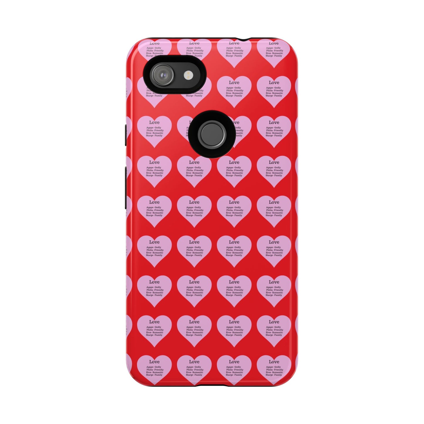 Hearts-A-Flutter Phone Case (iPhone, Google Pixel)(Red)