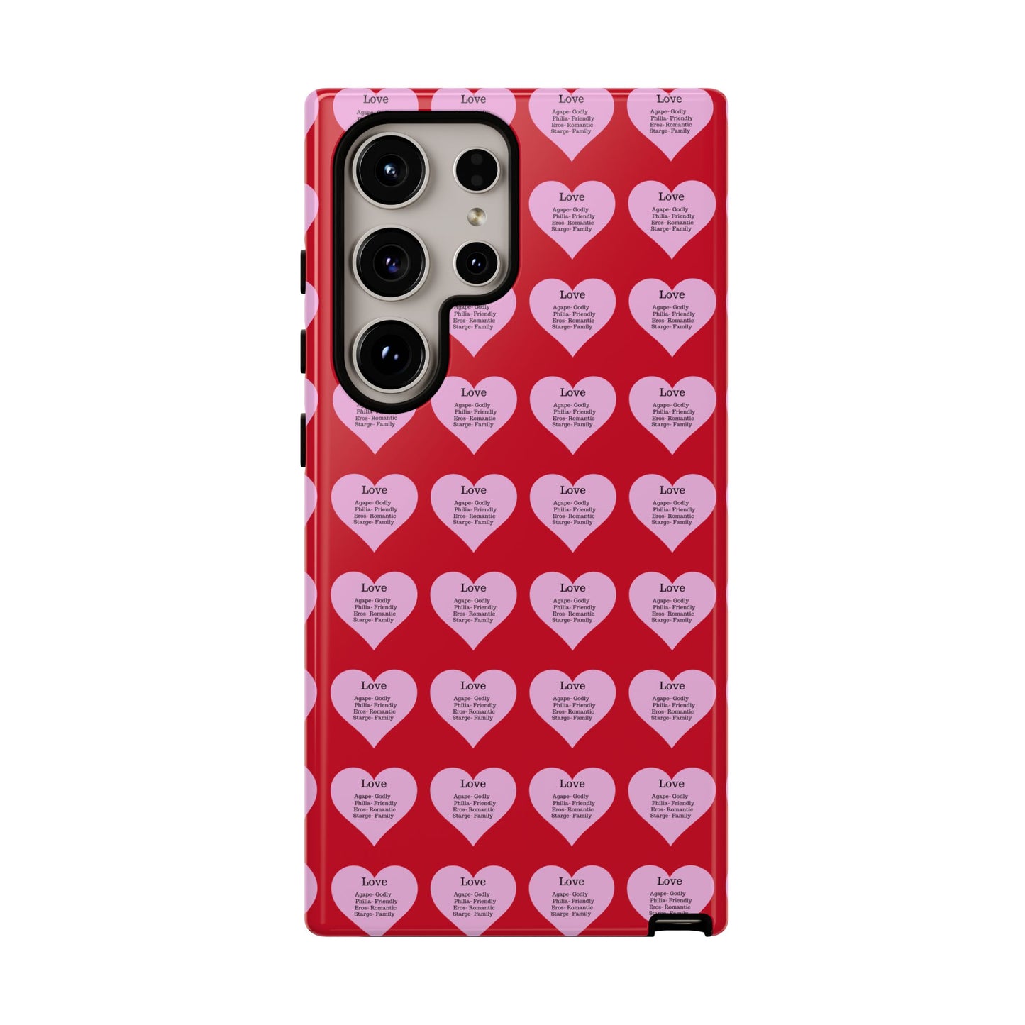 Hearts-A-Flutter Phone Case (Samsung)(Dark red)