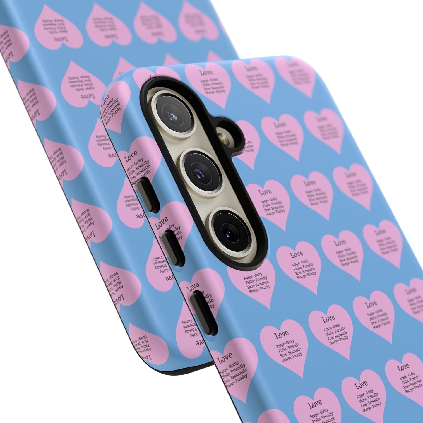 Hearts-A-Flutter Phone Case (Samsung)(Light blue)