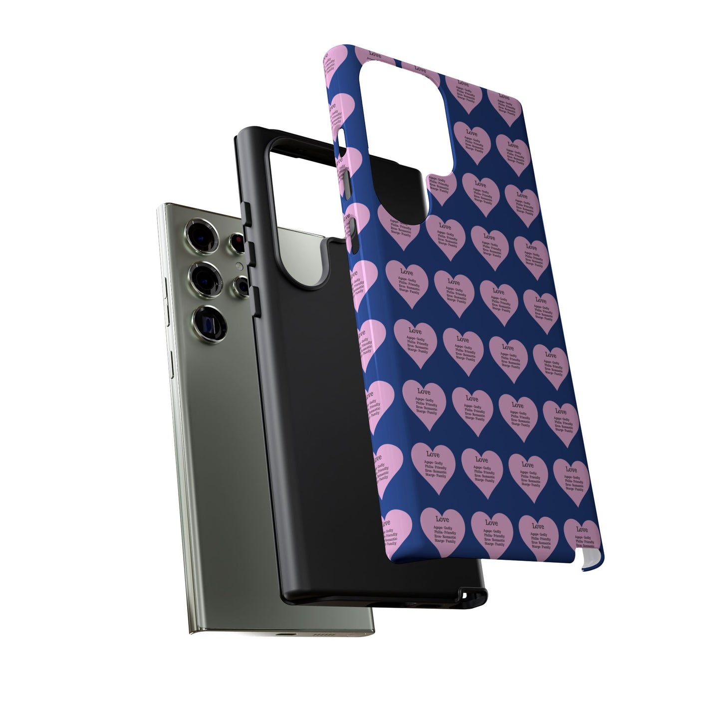 Hearts-A-Flutter Phone Case (Samsung)(Dark blue)