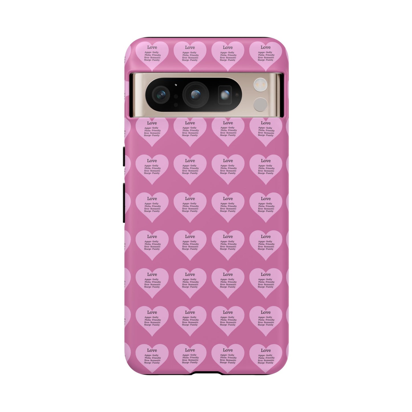 Hearts-A-Flutter Phone Case (iPhone, Google Pixel)(Light pink)