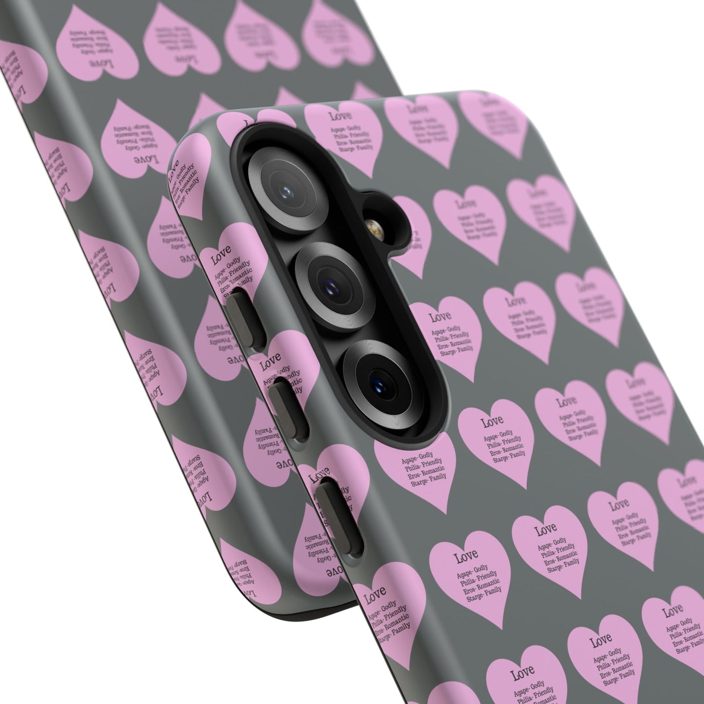 Hearts-A-Flutter Phone Case (Samsung)(Dark grey)