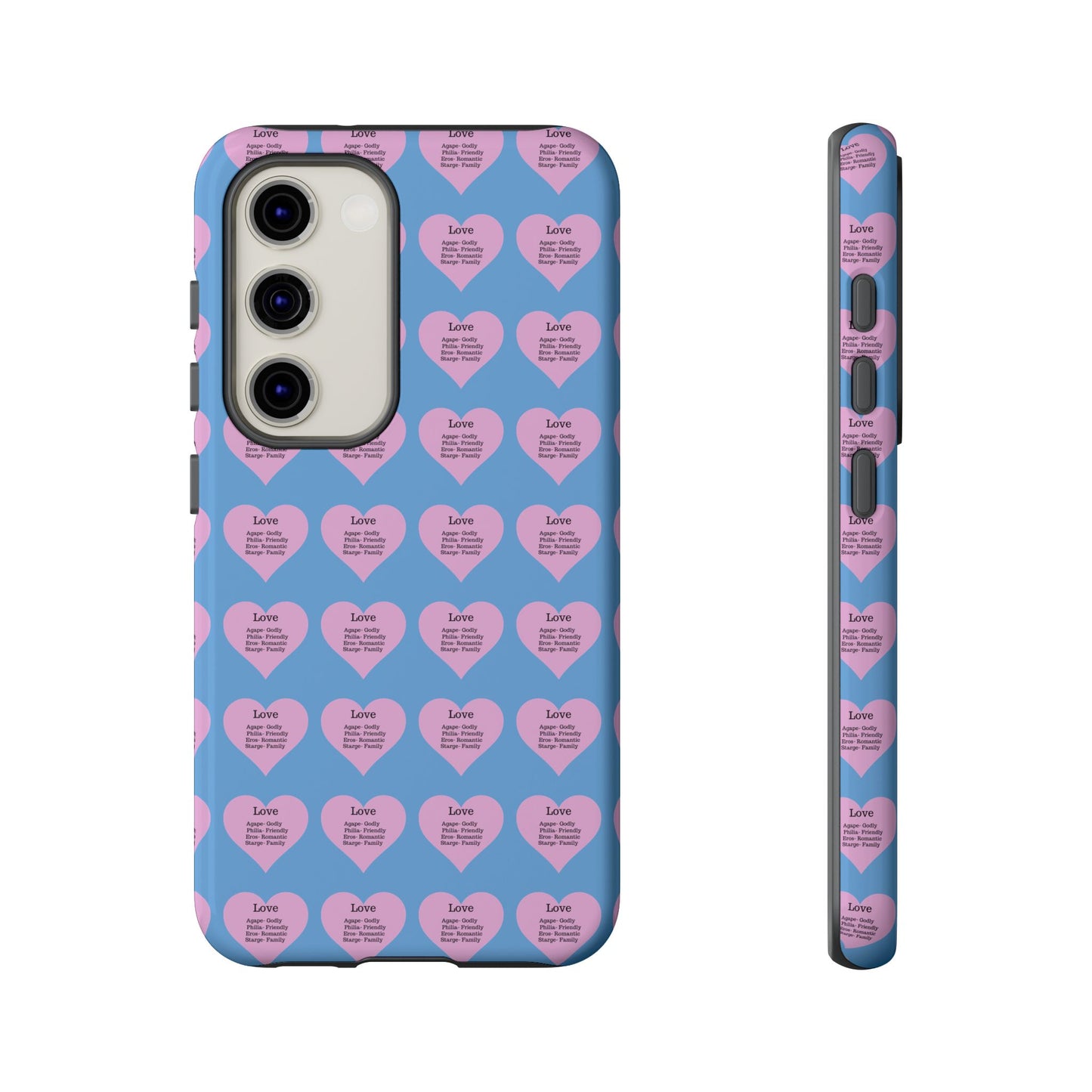 Hearts-A-Flutter Phone Case (Samsung)(Light blue)