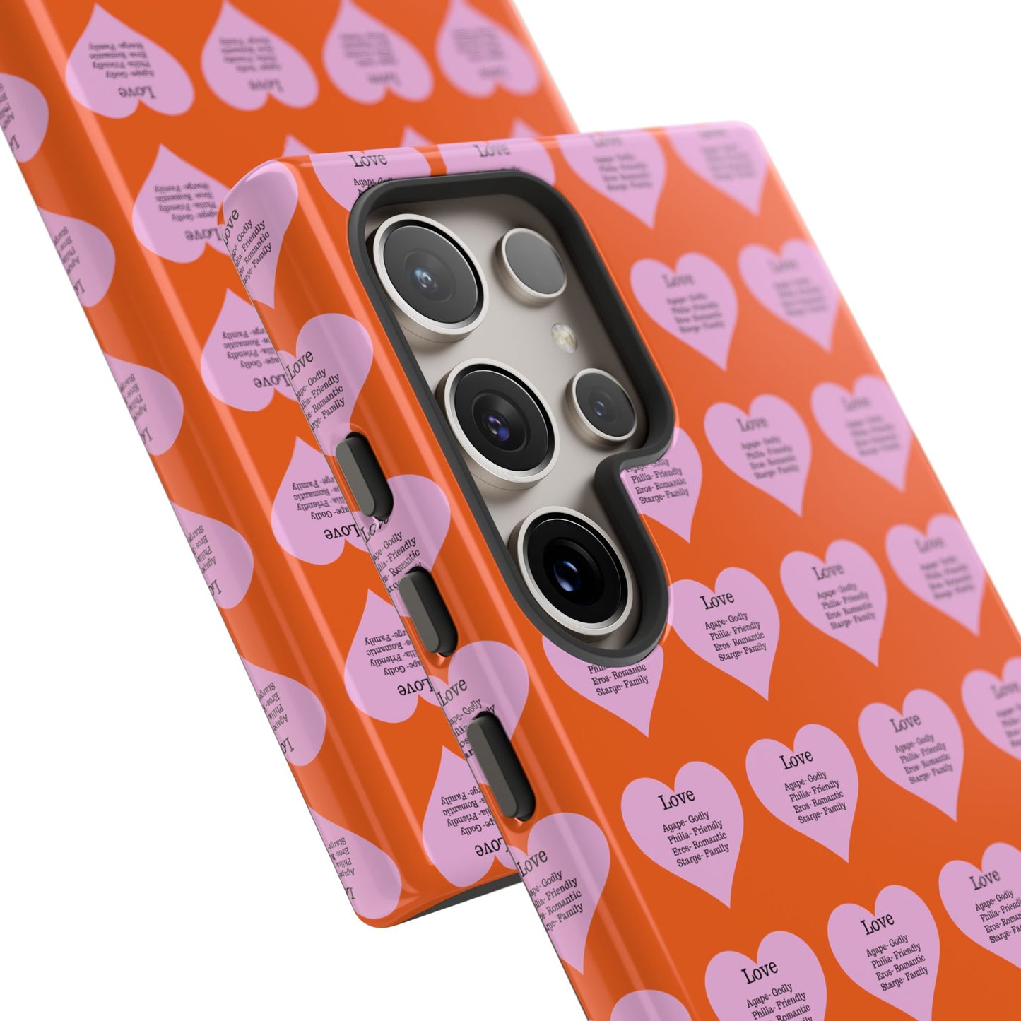Hearts-A-Flutter Phone Case (Samsung)(Orange)
